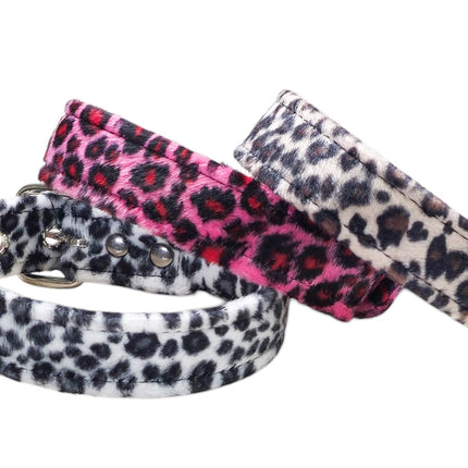 CK100 FUZZY LEOPARD PLAIN CHOKER