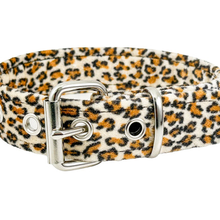 CK100 FUZZY LEOPARD PLAIN CHOKER