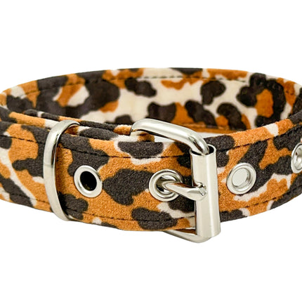 CK100 FUZZY LEOPARD PLAIN CHOKER