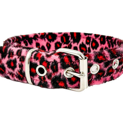 CK100 FUZZY LEOPARD PLAIN CHOKER