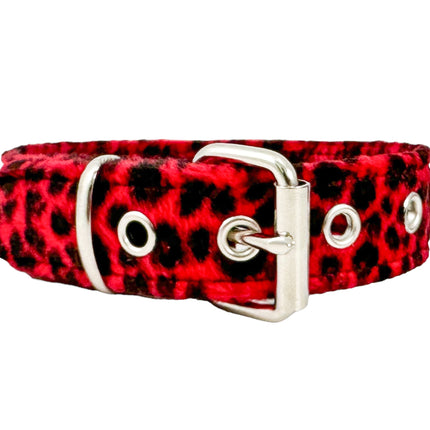 CK100 FUZZY LEOPARD PLAIN CHOKER