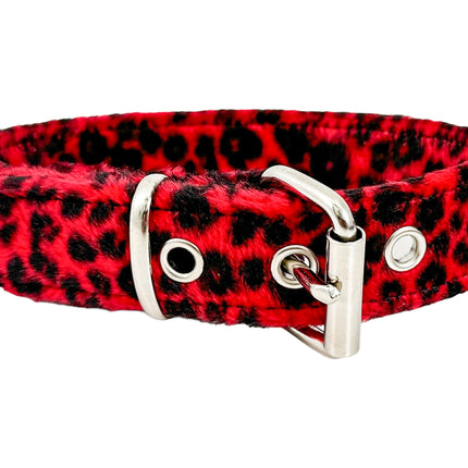 CK100 FUZZY LEOPARD PLAIN CHOKER