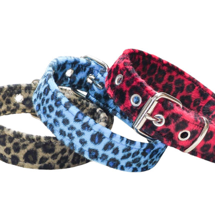 CK100 FUZZY LEOPARD PLAIN CHOKER