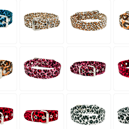 CK100 FUZZY LEOPARD PLAIN CHOKER