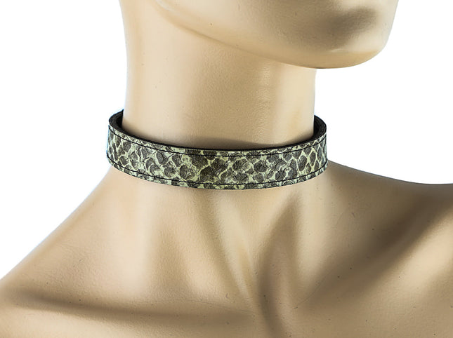 CK100 SNAKE SKIN PLAIN CHOKER