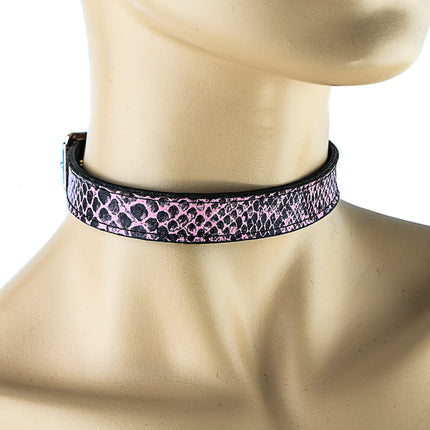 CK100 SNAKE SKIN PLAIN CHOKER