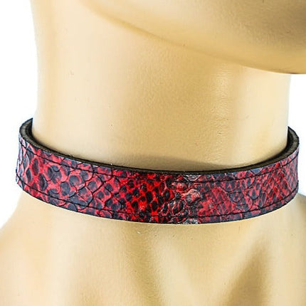 CK100 SNAKE SKIN PLAIN CHOKER