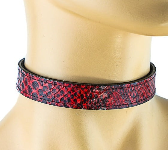 CK100 SNAKE SKIN PLAIN CHOKER