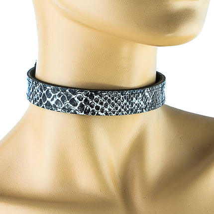 CK100 SNAKE SKIN PLAIN CHOKER