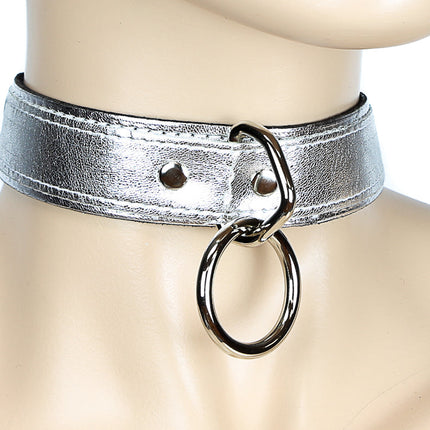 CK102P PATENT LEATHER BONDAGE CHOKER