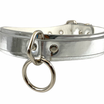 CK102P PATENT LEATHER BONDAGE CHOKER