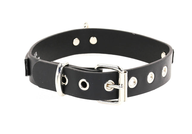 CK102VG VEGAN LEATHER   MEDIUM RING BONDAGE COLLAR