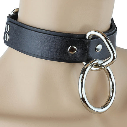 CK103  LARGE RING BONDAGE CHOKER