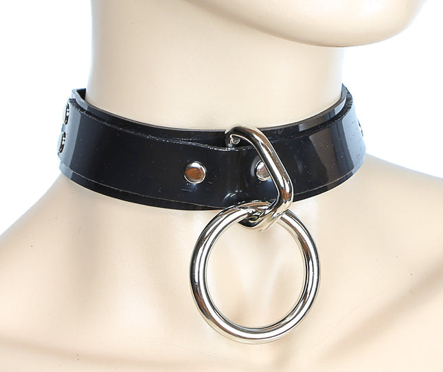 CK103P  PATENT BONDAGE CHOKER