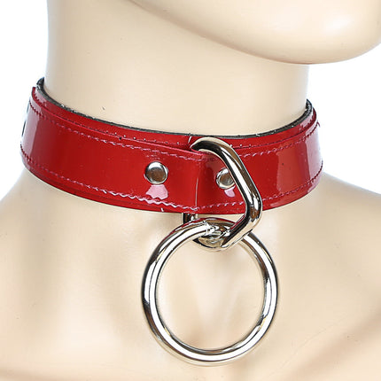 CK103P  PATENT BONDAGE CHOKER