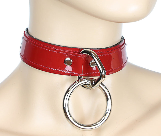 CK103P  PATENT BONDAGE CHOKER