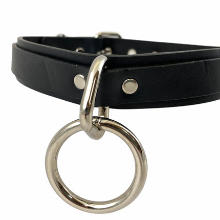 CK103  LARGE RING BONDAGE CHOKER