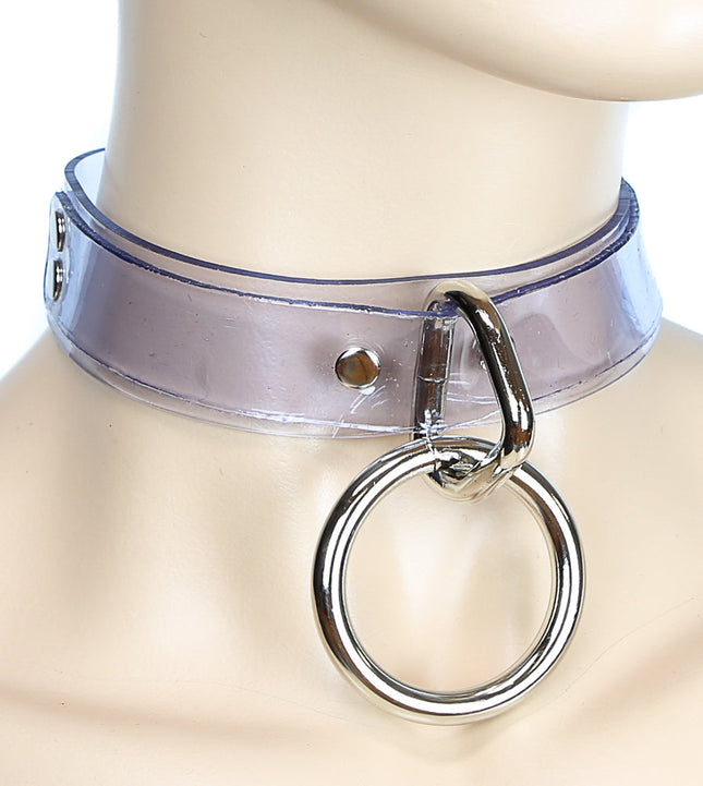 CK103VN-CLR  VINYL BONDAGE CHOKER