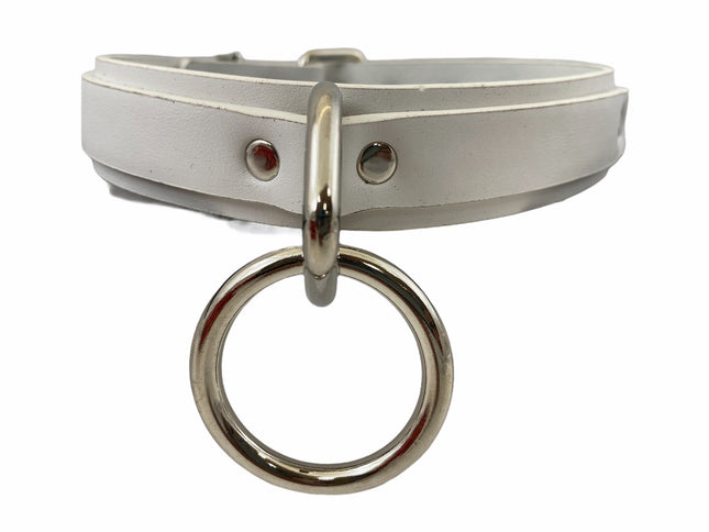 CK103WHT  WHITE BONDAGE CHOKER