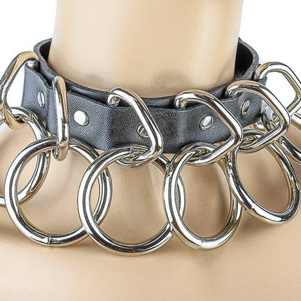 CK104  SIX RING BONDAGE CHOKER