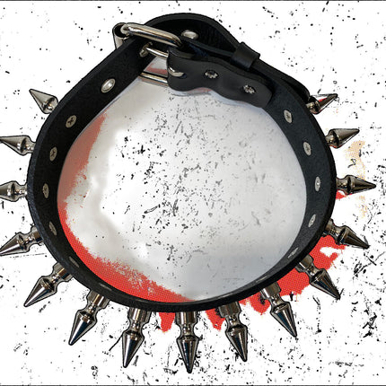 CK105  1" SPIKE COLLAR 1 1/8" WIDE