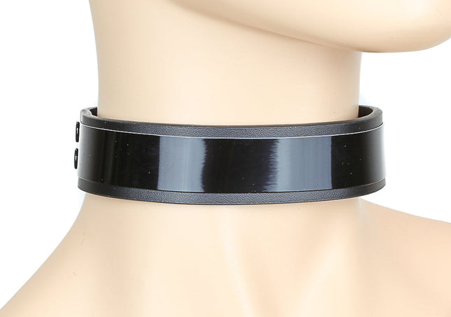 CK114MET-BLK  CHOKER WITH METAL PLATE