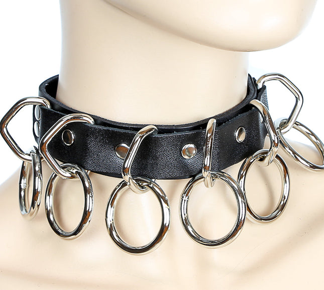 CK116  SIX RING BONDAGE CHOKER