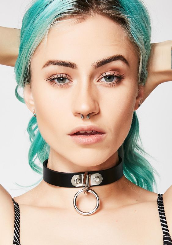 CK129  GENUINE LEATHER  3/4" BONDAGE CHOKER