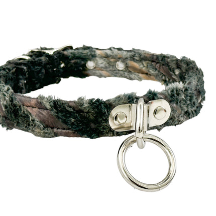 CK129FZ FUZZY FURRY ZEBRA BONDADE CHOKER