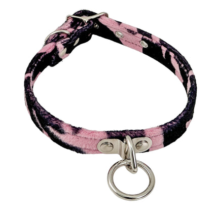 CK129L  FUZZY LEOPARD BONDAGE CHOKER