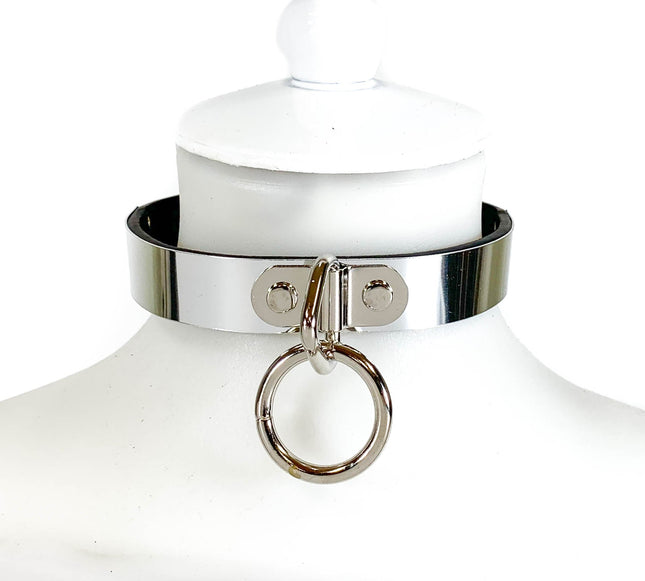 CK129METAL  METAL PLATE BONDAGE CHOKER