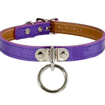 CK129  PATENT NEON BONDAGE CHOKER