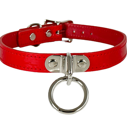 CK129  PATENT NEON BONDAGE CHOKER