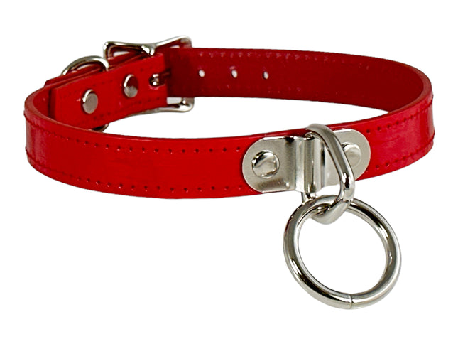 CK129  PATENT NEON BONDAGE CHOKER