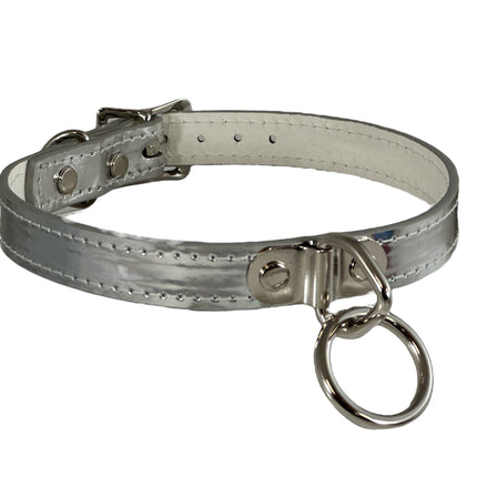 CK129  PATENT NEON BONDAGE CHOKER