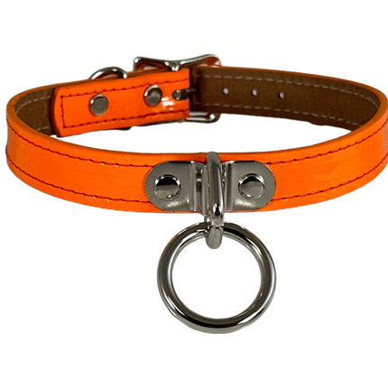 CK129  PATENT NEON BONDAGE CHOKER