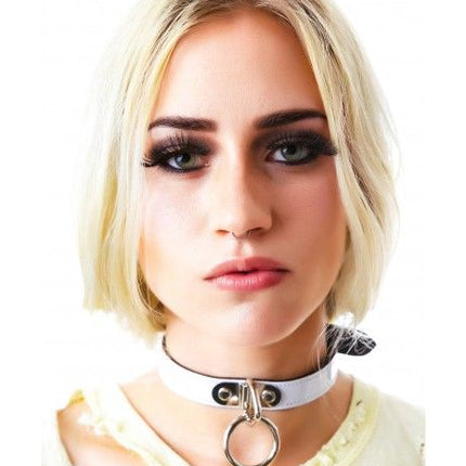 CK129  PATENT NEON BONDAGE CHOKER