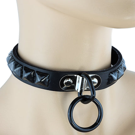 CK129PMD  STUDDED BONDAGE CHOKER