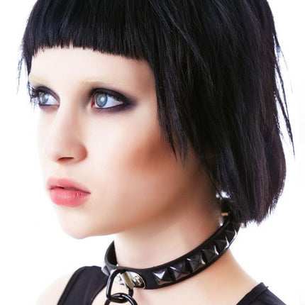 CK129PMD  STUDDED BONDAGE CHOKER