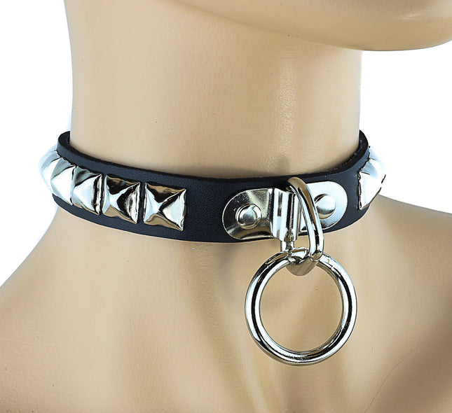 CK129PMD  STUDDED BONDAGE CHOKER