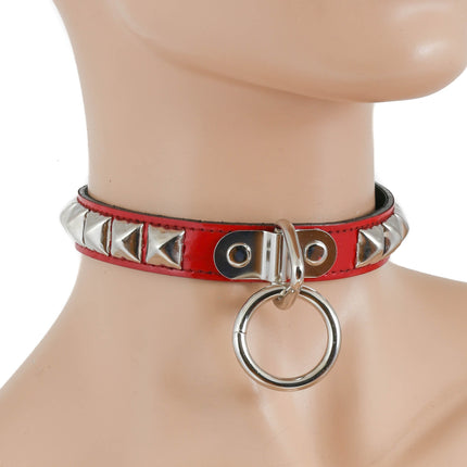 CK129PMD  STUDDED BONDAGE CHOKER
