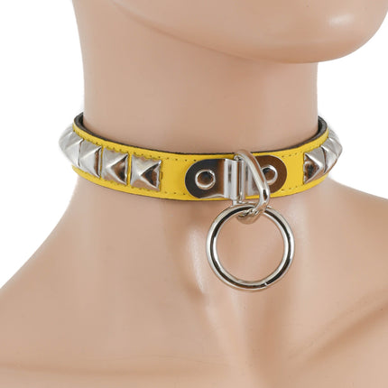 CK129PMD  STUDDED BONDAGE CHOKER