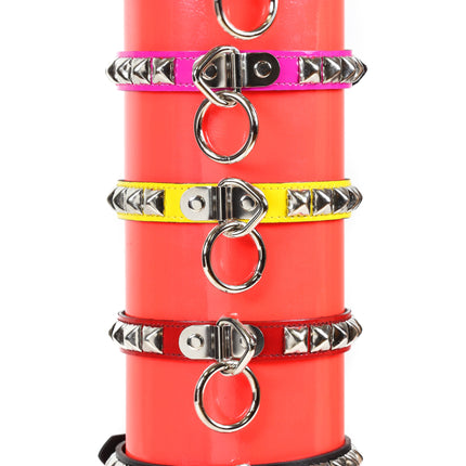 CK129PMD  STUDDED BONDAGE CHOKER