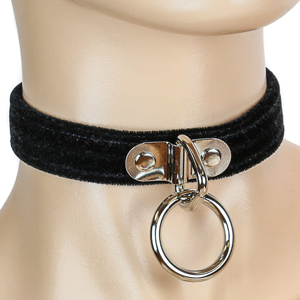 CK129 VELVET 3/4WIDE BEST SELLING BONDAGE CHOKER