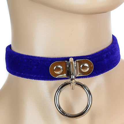 CK129 VELVET 3/4WIDE BEST SELLING BONDAGE CHOKER