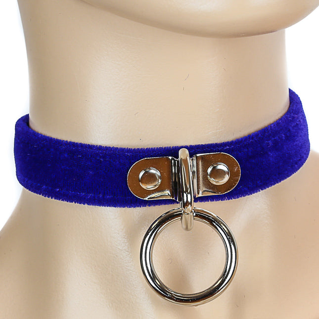 CK129 VELVET 3/4WIDE BEST SELLING BONDAGE CHOKER