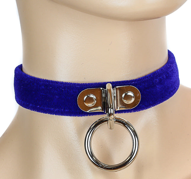 CK129 VELVET 3/4WIDE BEST SELLING BONDAGE CHOKER