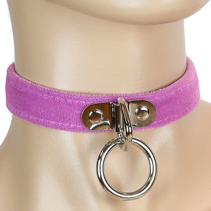 CK129 VELVET 3/4WIDE BEST SELLING BONDAGE CHOKER