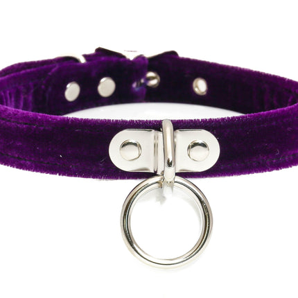 CK129 VELVET 3/4WIDE BEST SELLING BONDAGE CHOKER