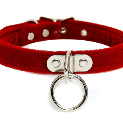 CK129 VELVET 3/4WIDE BEST SELLING BONDAGE CHOKER